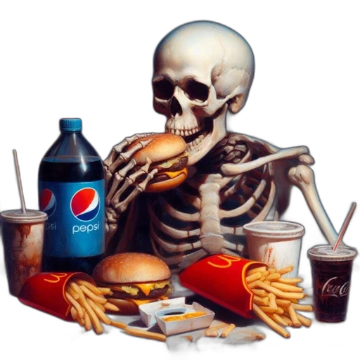 food, robot, animal, creature, vaporwave, photorealistic, concept art, oil painting transparent PNG cut-out
