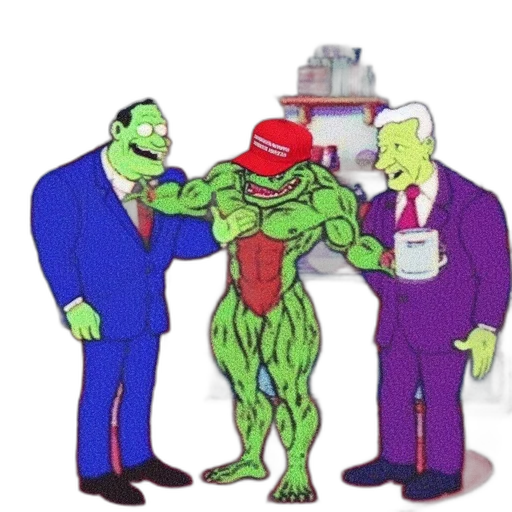 robot, concept art, cartoon, comic book art, pixel art, parody, simpsons, three transparent PNG cut-out