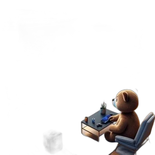 furniture, robot, concept art, pixel art, 3d render, photorealistic, fog, snow transparent PNG cut-out