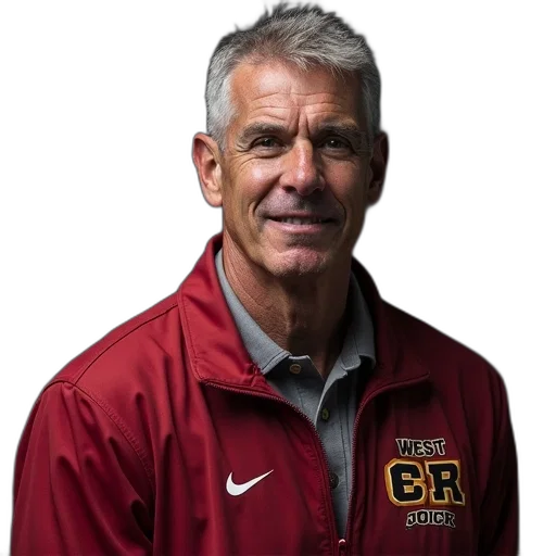 staff, jacket, steve, webber, head, coach, west, regional transparent PNG cut-out
