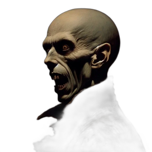 face, mask, staff, creature, concept art, photorealistic, 3d render, fantasy art transparent PNG cut-out