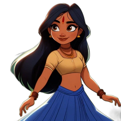 dress, cartoon, concept art, fantasy art, comic book art, animated, female, character transparent PNG cut-out