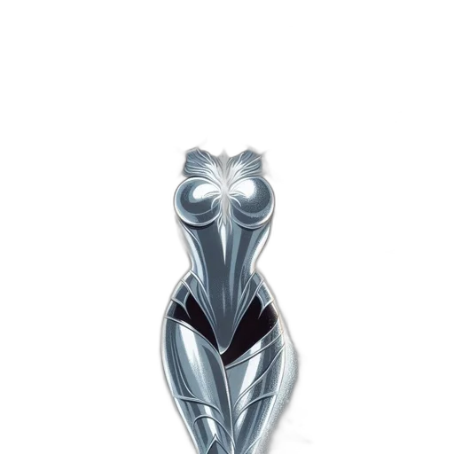 jewelry, dress, mask, robot, comic book art, concept art, 3d render, fantasy art transparent PNG cut-out