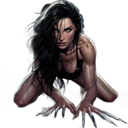 hair, comic book art, concept art, fantasy art, photorealistic, woman, emerges, water transparent PNG cut-out