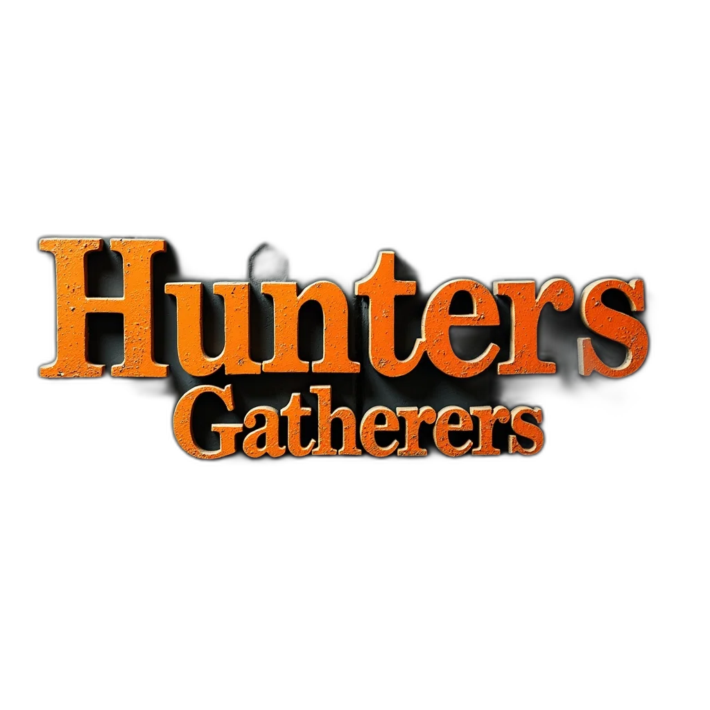 second, image, close-up, word, hunters, gatherers, added, below transparent PNG cut-out