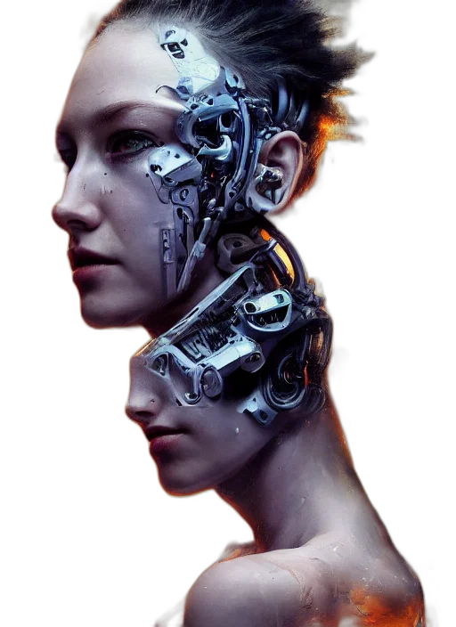 robot, face, mask, jewelry transparent PNG cut-out