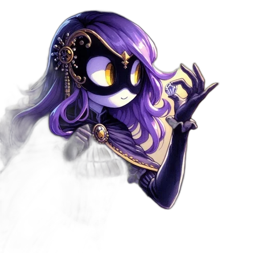 mask, concept art, fantasy art, comic book art, pixel art, indoor, setting, female transparent PNG cut-out