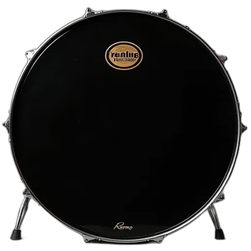 crown, remo, powersound, black, bass, drum, head, diameter transparent PNG cut-out