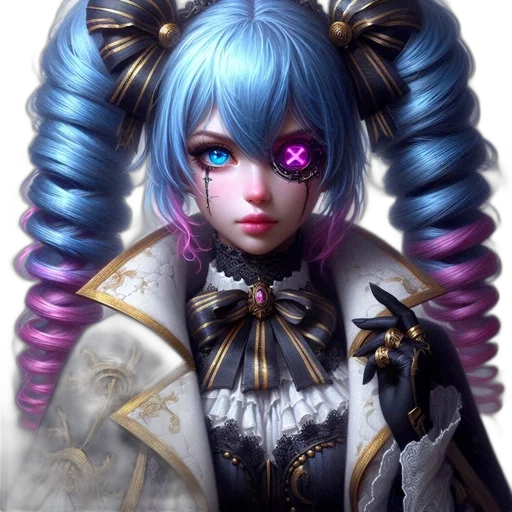 staff, crown, face, robot, fantasy art, anime, concept art, photorealistic transparent PNG cut-out