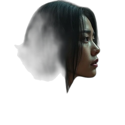 face, mask, hair, dragon, photorealistic, concept art, fantasy art, 3d render transparent PNG cut-out