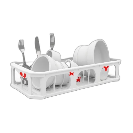 furniture, food, 3d render, white, plastic, dish, rack, multiple transparent PNG cut-out