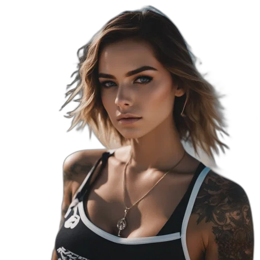 jewelry, dress, jacket, face, photorealistic, cyberpunk, cartoon, concept art transparent PNG cut-out