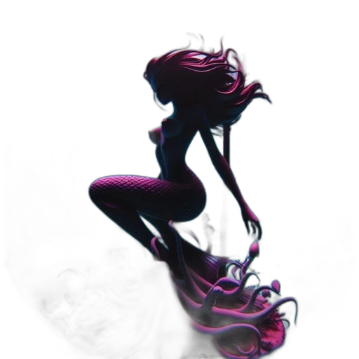 hair, dress, creature, mask, concept art, 3d render, fantasy art, pixel art transparent PNG cut-out