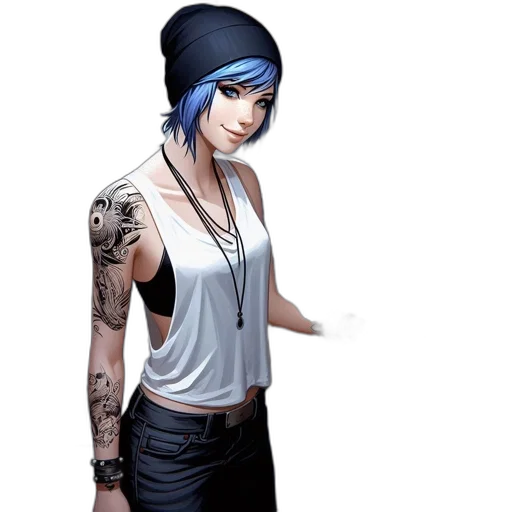 jacket, concept art, cyberpunk, photorealistic, fantasy art, blue, monochrome, dark transparent PNG cut-out