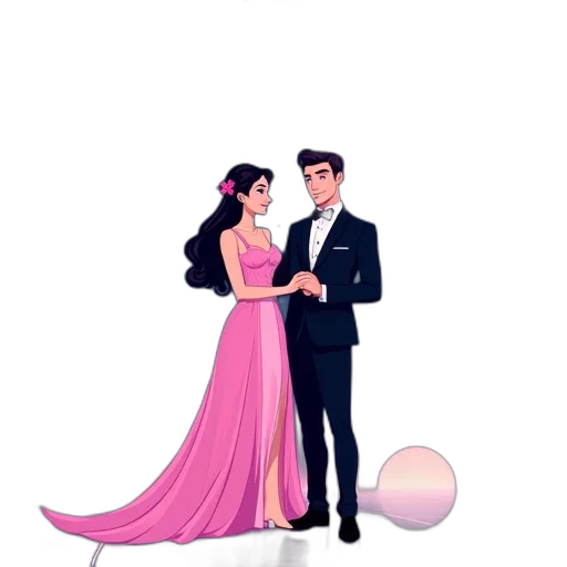 dress, cartoon, pixel art, concept art, 3d render, outer space, pastel, colorful transparent PNG cut-out