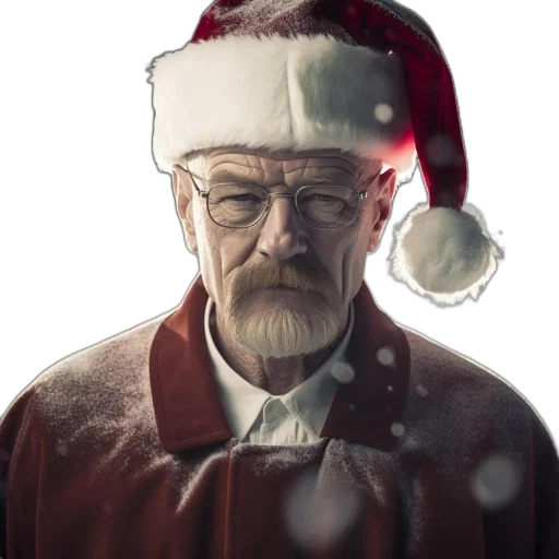 staff, face, concept art, photorealistic, elderly, man, wearing, santa transparent PNG cut-out