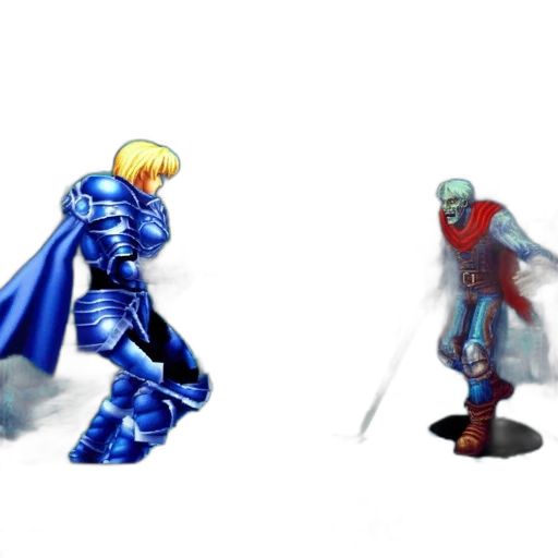 concept art, pixel art, comic book art, 3d render, blue, rpg, screenshot, two transparent PNG cut-out