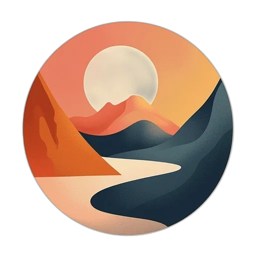 fantasy art, concept art, 3d render, watercolor, sunset, colorful, earth tones, monochrome transparent PNG cut-out
