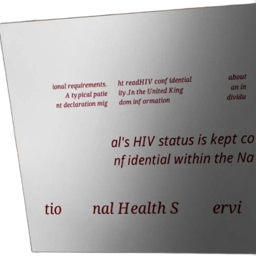 document, discusses, confidentiality, hiv, status, within, national, health transparent PNG cut-out