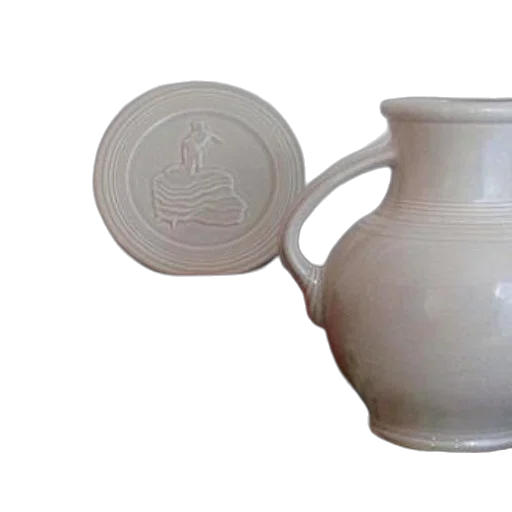 bottle, 3d render, photorealistic, white, ceramic, pitcher, bowl, sit transparent PNG cut-out