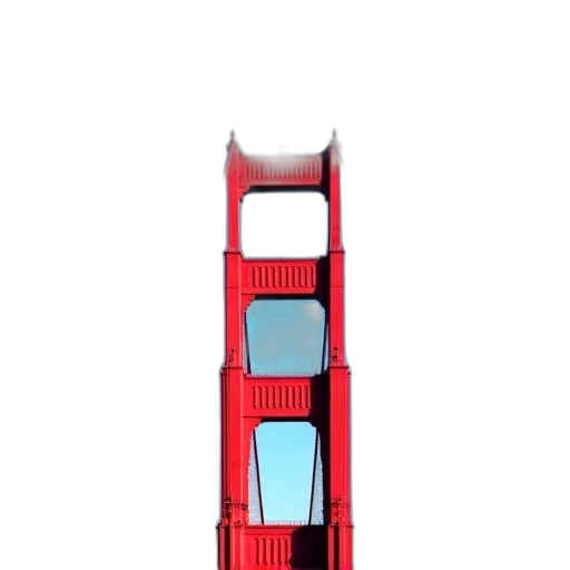car, building, furniture, dress, 3d render, concept art, red, close-up transparent PNG cut-out