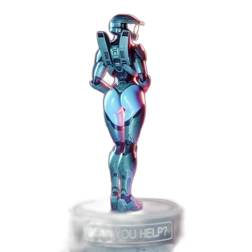 robot, concept art, 3d render, vaporwave, pixel art, blue, futuristic, armored transparent PNG cut-out