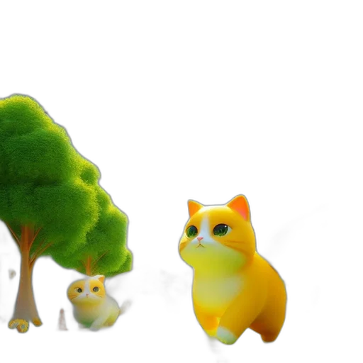 tree, animal, creature, staff, 3d render, concept art, photorealistic, fantasy art transparent PNG cut-out