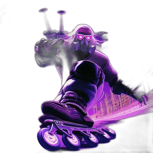 shoes, weapon, robot, dragon, concept art, cyberpunk, 3d render, vaporwave transparent PNG cut-out