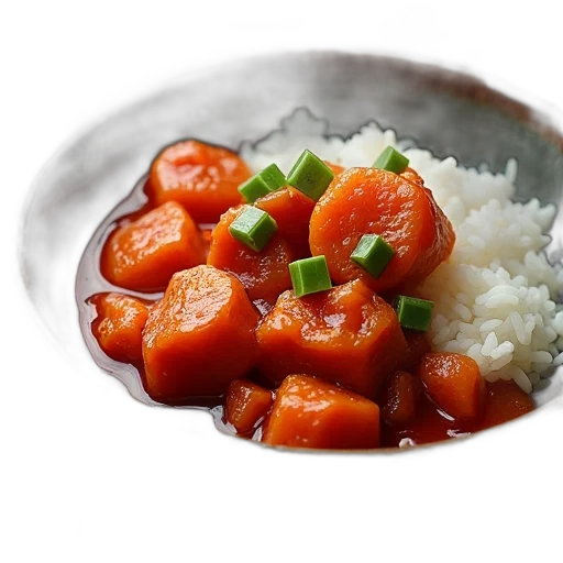 food, photorealistic, 3d render, red transparent PNG cut-out
