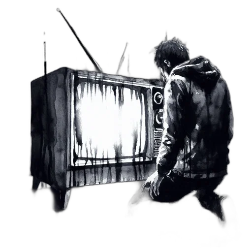 jacket, weapon, furniture, robot, concept art, pixel art, cyberpunk, comic book art transparent PNG cut-out