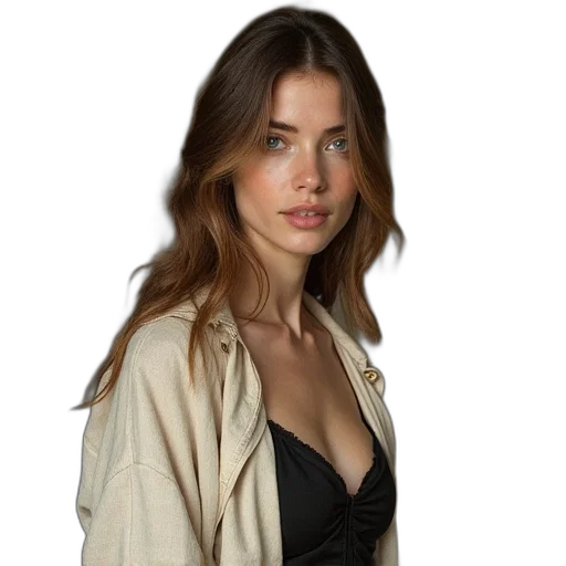 jacket, dress, jewelry, staff transparent PNG cut-out