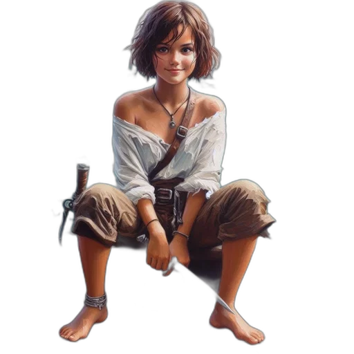 jewelry, weapon, photorealistic, concept art, oil painting, fantasy art, determined, young transparent PNG cut-out