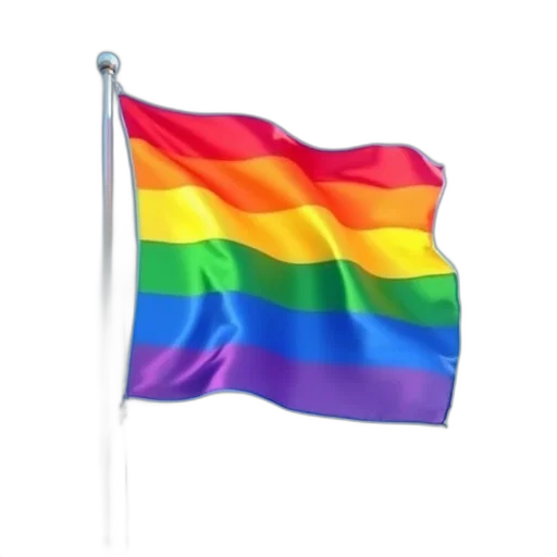 umbrella, colorful, rainbow, flag, flying, sky, clear, blue transparent PNG cut-out