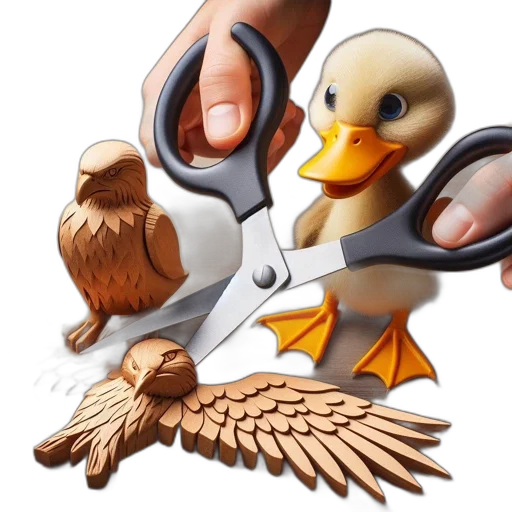 concept art, 3d render, pixel art, fantasy art, hand, holds, scissors, near transparent PNG cut-out