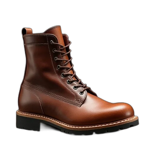shoes, photorealistic, 3d render, brown transparent PNG cut-out