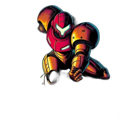 robot, jewelry, weapon, mask, concept art, comic book art, pixel art, 3d render transparent PNG cut-out