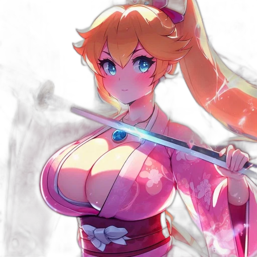 sword, weapon, staff, dress, concept art, anime, fantasy art, watercolor transparent PNG cut-out