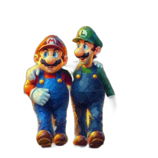 hat, mask, staff, 3d render, concept art, pixel art, watercolor, mario transparent PNG cut-out