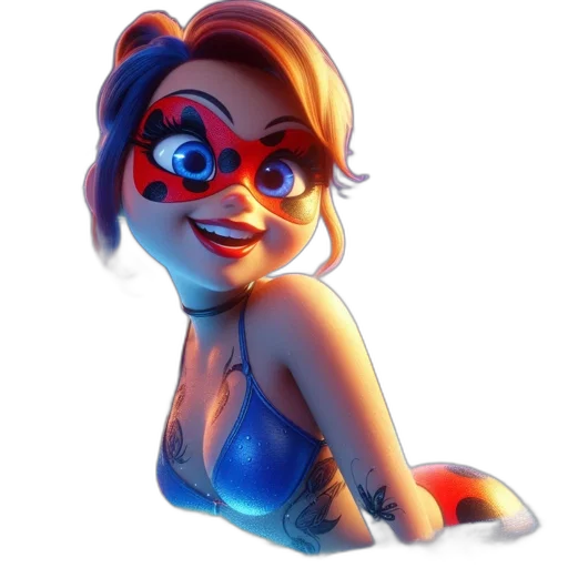 face, mask, 3d render, concept art, cartoon, comic book art, neon lights, cheerful transparent PNG cut-out