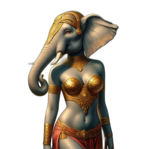 mask, jewelry, fantasy art, concept art, comic book art, 3d render, golden, anthropomorphic transparent PNG cut-out