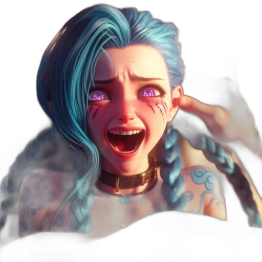 face, concept art, fantasy art, cyberpunk, pixel art, blue, animated, character transparent PNG cut-out