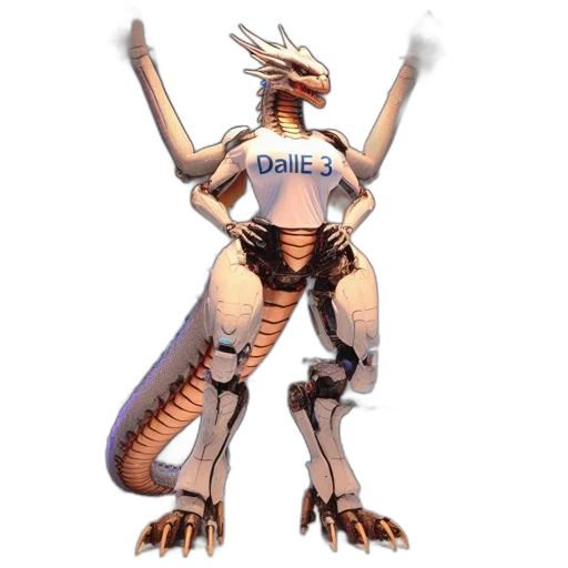 dragon, animal, creature, robot, concept art, pixel art, 3d render, fantasy art transparent PNG cut-out