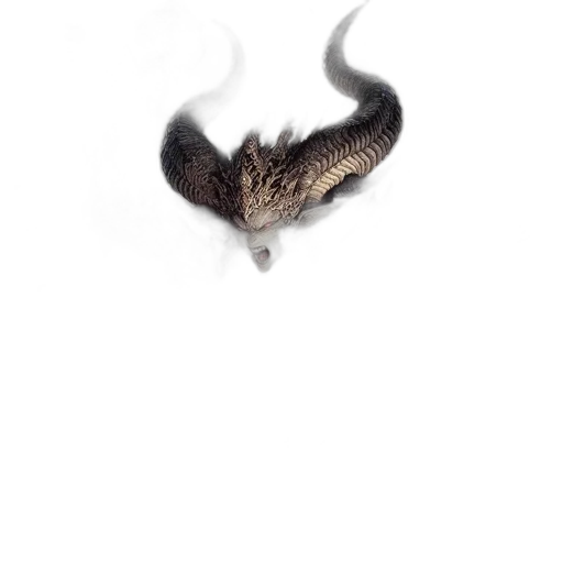 dragon, hair, creature, animal, photorealistic, 3d render, fantasy art, concept art transparent PNG cut-out