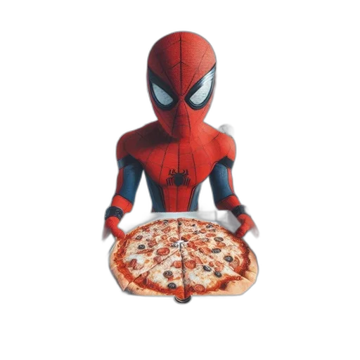 food, animal, 3d render, concept art, pixel art, comic book art, spider-man, stands transparent PNG cut-out