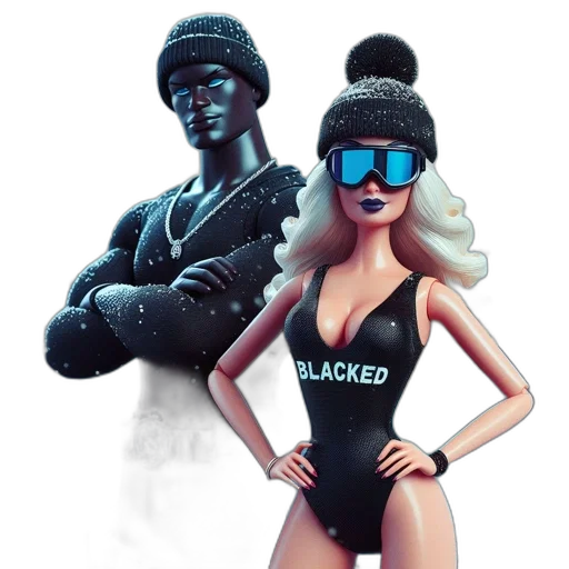 jacket, concept art, 3d render, cyberpunk, two, characters, one, black transparent PNG cut-out