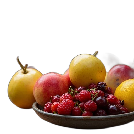 food, crown, photorealistic, 3d render transparent PNG cut-out