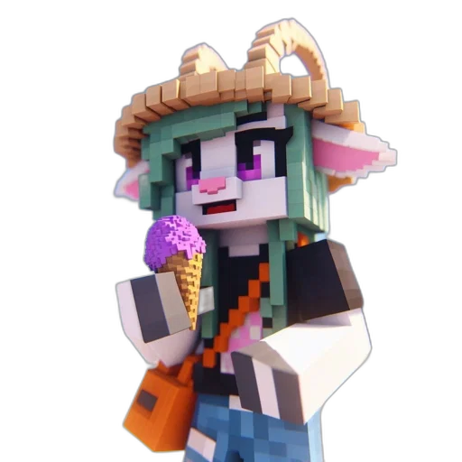 hat, staff, weapon, 3d render, pixel art, concept art, cartoon, pixelated transparent PNG cut-out
