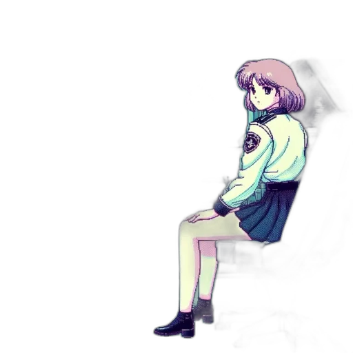 jacket, dress, robot, creature, pixel art, watercolor, concept art, anime transparent PNG cut-out