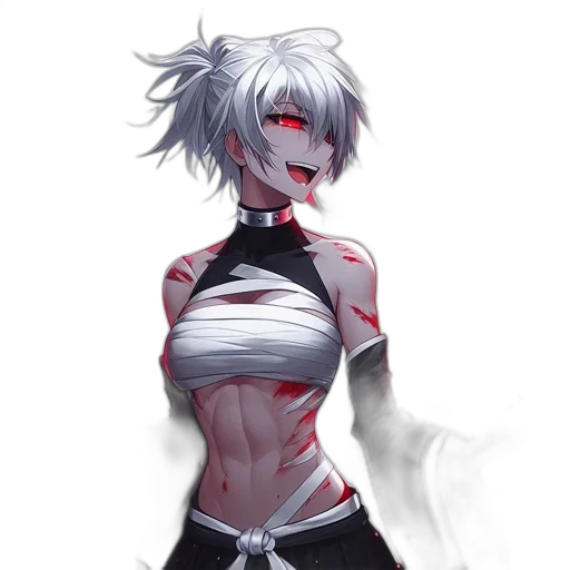 creature, robot, dress, weapon, concept art, pixel art, anime, cyberpunk transparent PNG cut-out