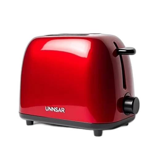 robot, 3d render, red, toaster, shiny, metallic, finish, brand transparent PNG cut-out